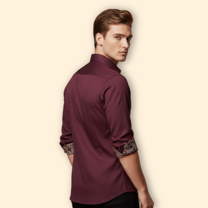 Tommy Men's Classic Pattern Trim Shirt