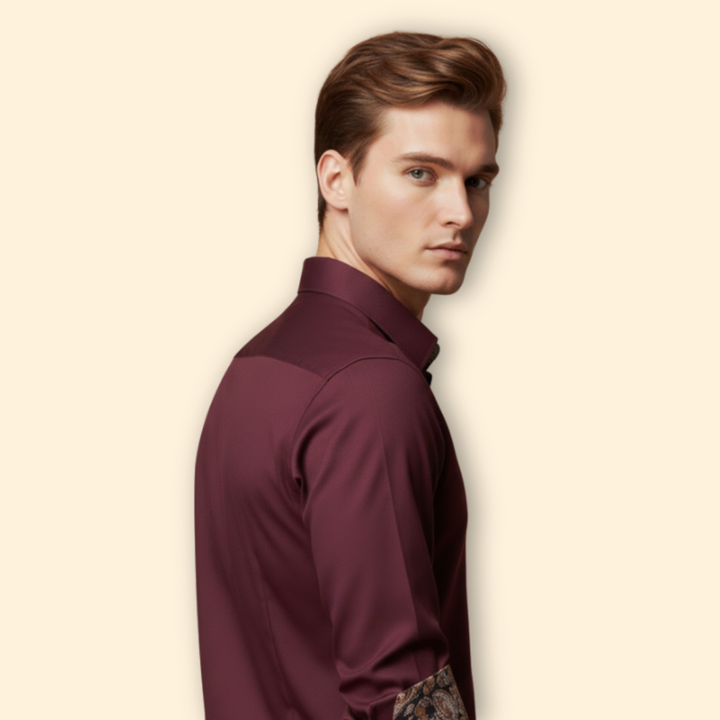 Tommy Men's Classic Pattern Trim Shirt