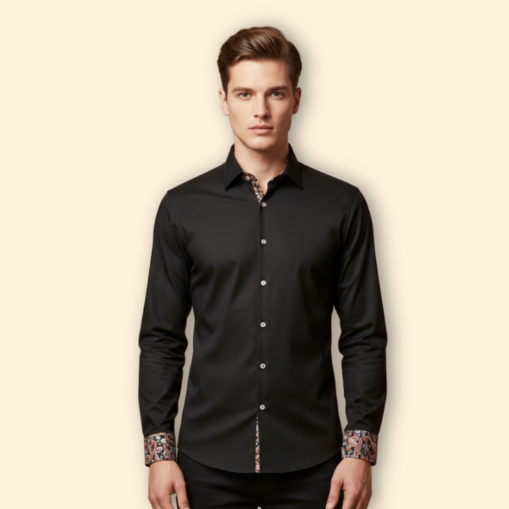 Tommy Men's Classic Pattern Trim Shirt