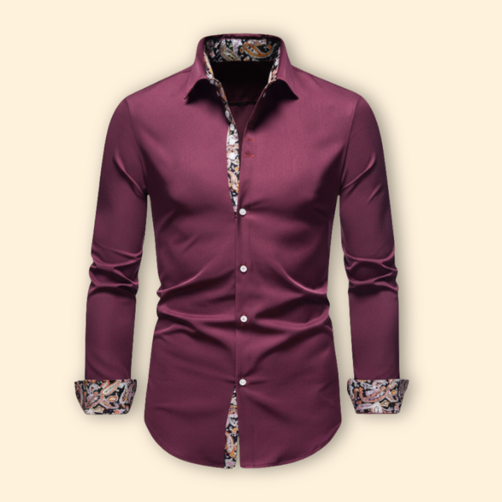 Tommy Men's Classic Pattern Trim Shirt
