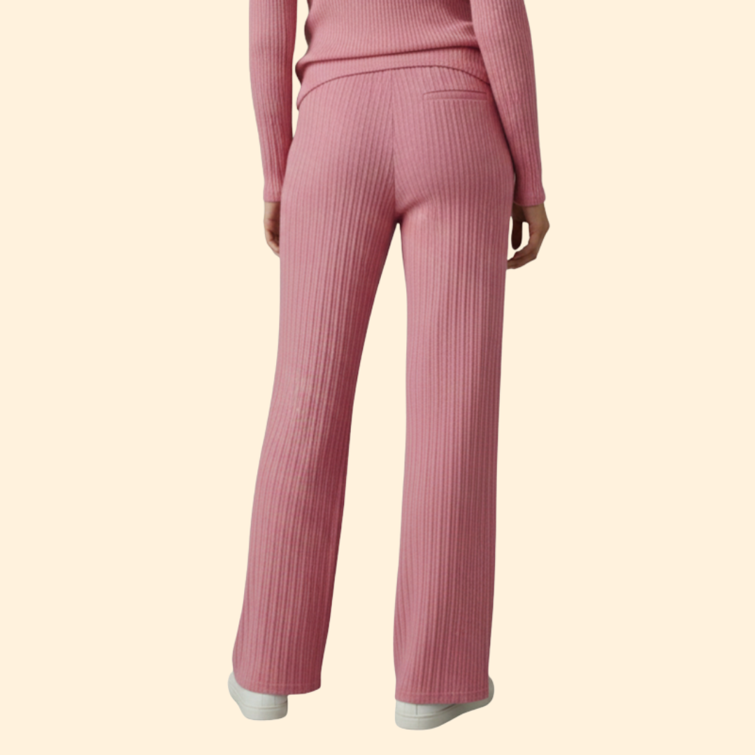 Women's Chic Vertical Drawstring Trousers