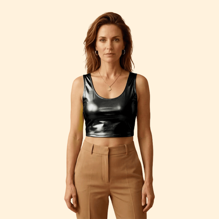 Women's Metallic Crop Top