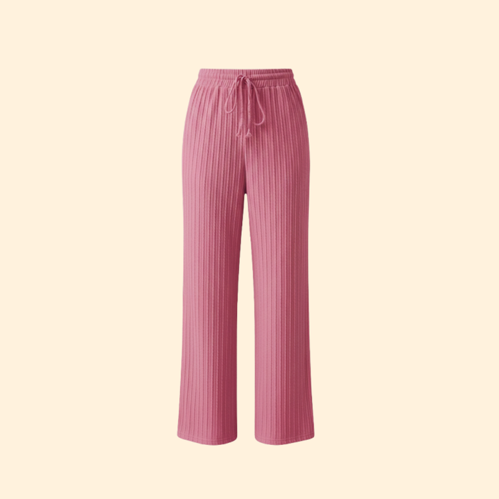 Women's Chic Vertical Drawstring Trousers