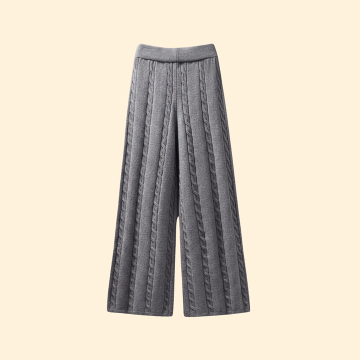 Women's Cozy Ribbed Palazzo Trousers
