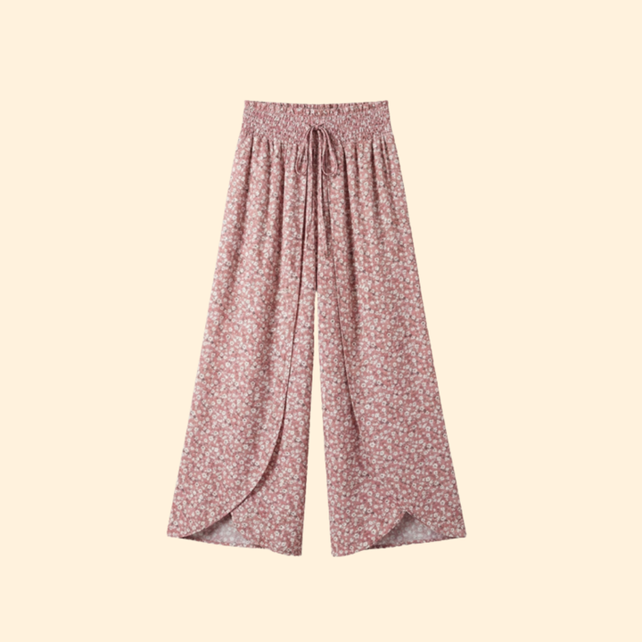 Women's Chic Floral Palazzo Trousers