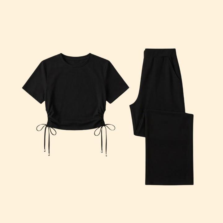 Women's Relaxed Crop Top Set