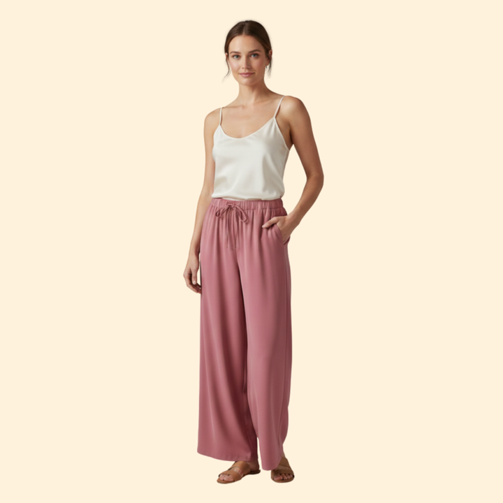 Women's Casual Tie-Waist Palazzo