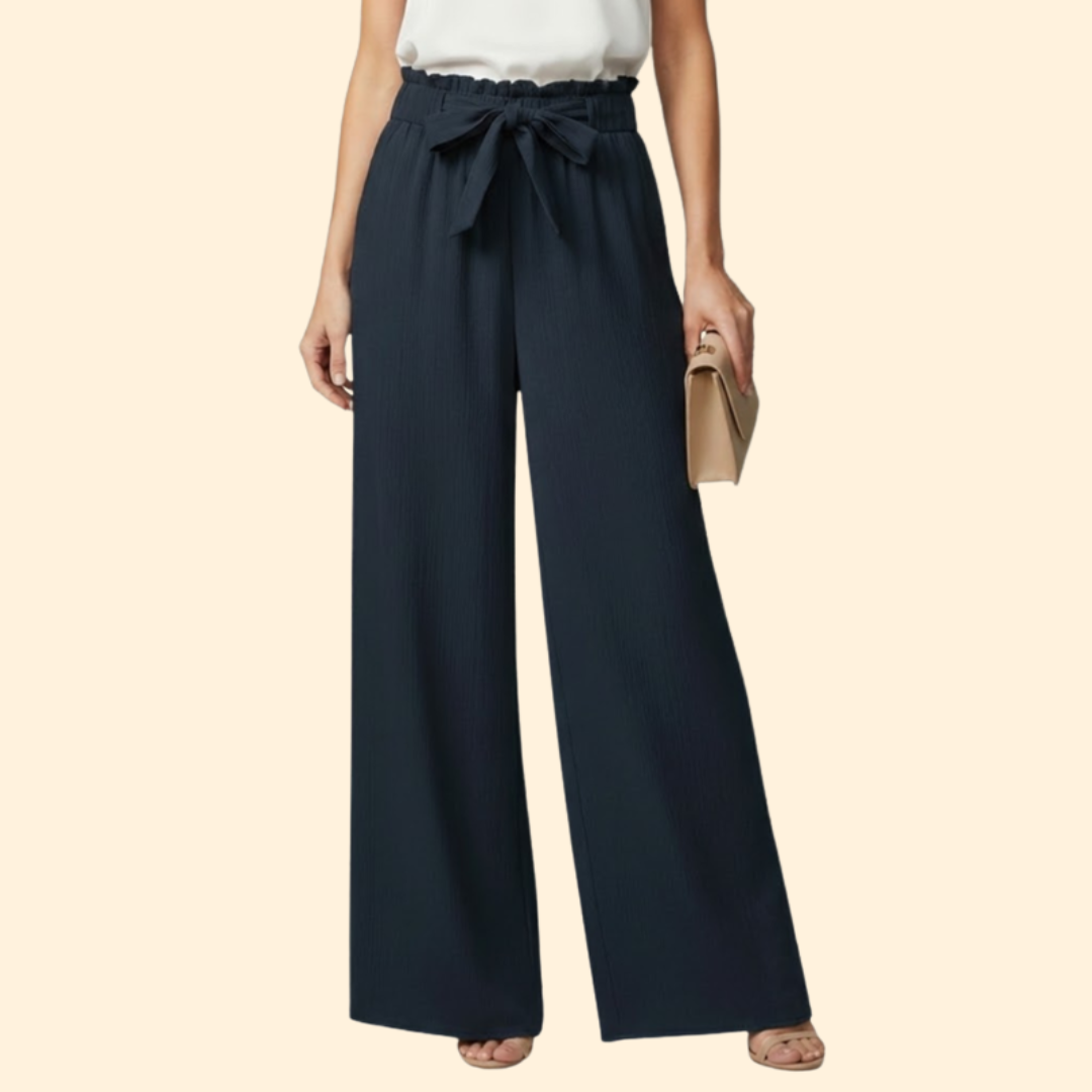 Women's Chic Tie-Waist Trousers