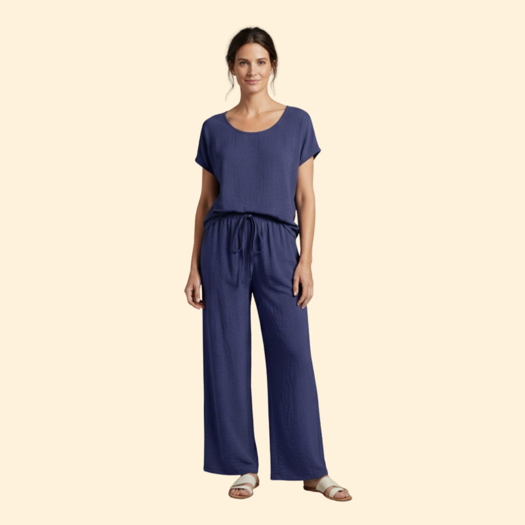 Women's Chic Drawstring Palazzo Trouser