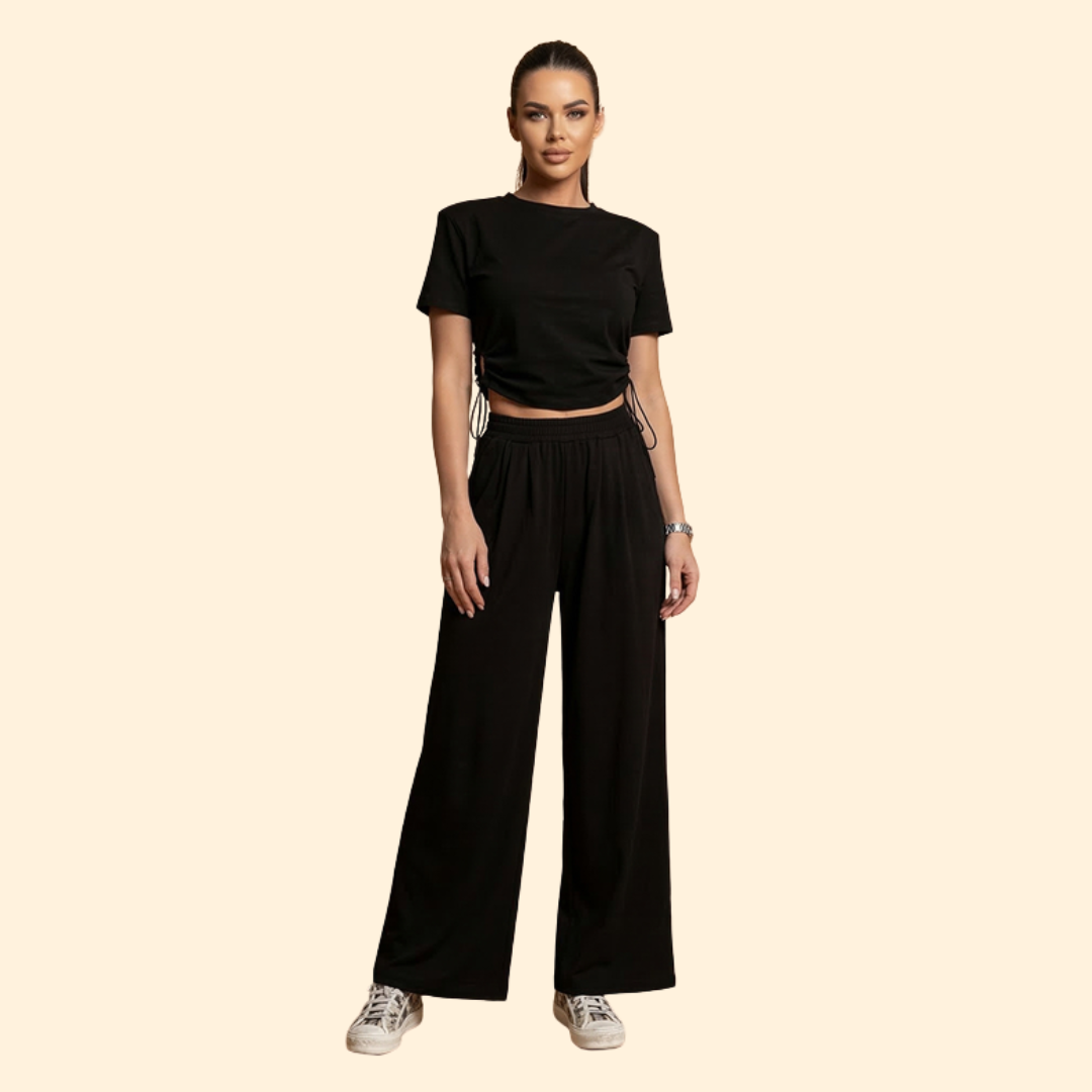 Women's Relaxed Crop Top Set