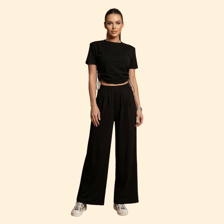 Women's Relaxed Crop Top Set