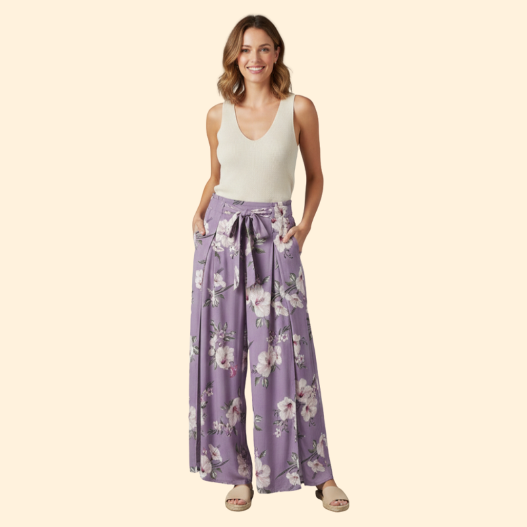 Women's Floral Palazzo Trousers