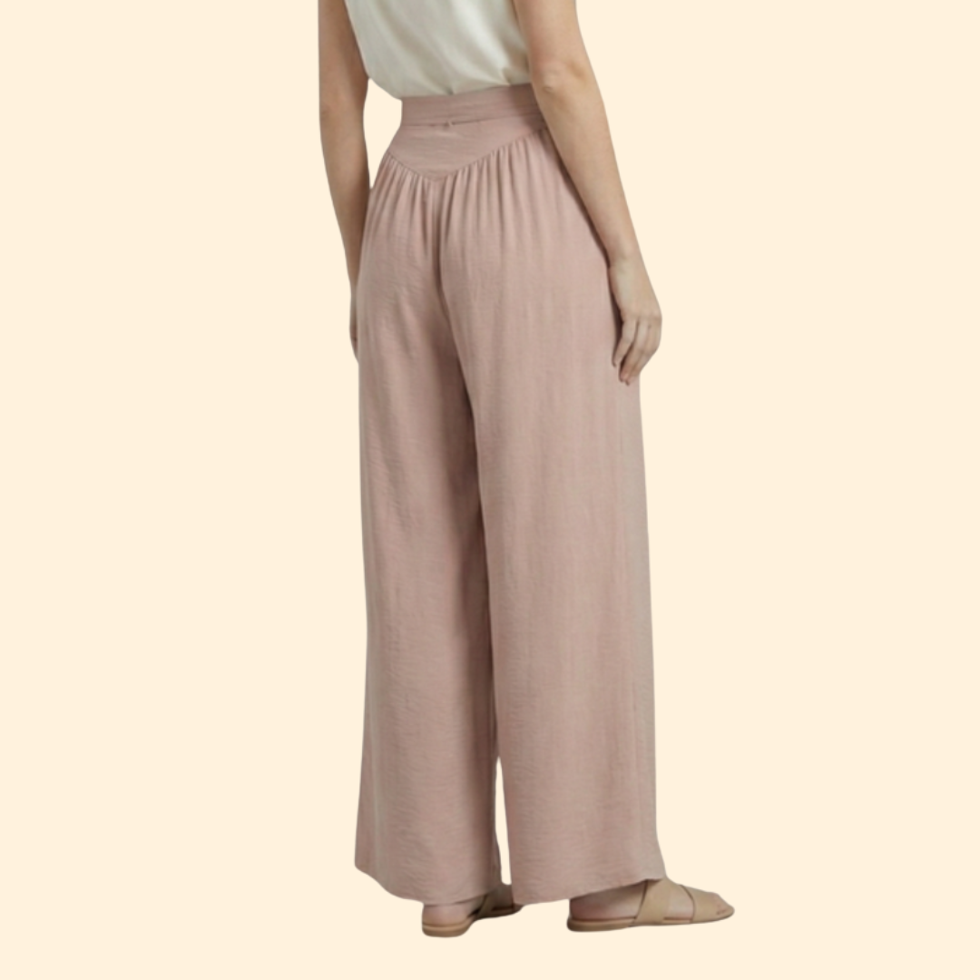 Women's Stylish Drawstring Wide-Leg Trousers