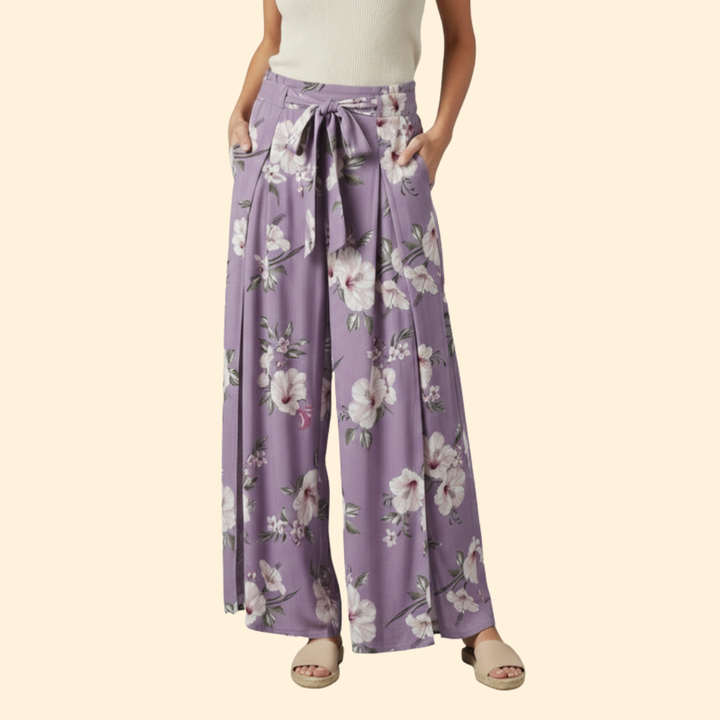 Women's Floral Palazzo Trousers