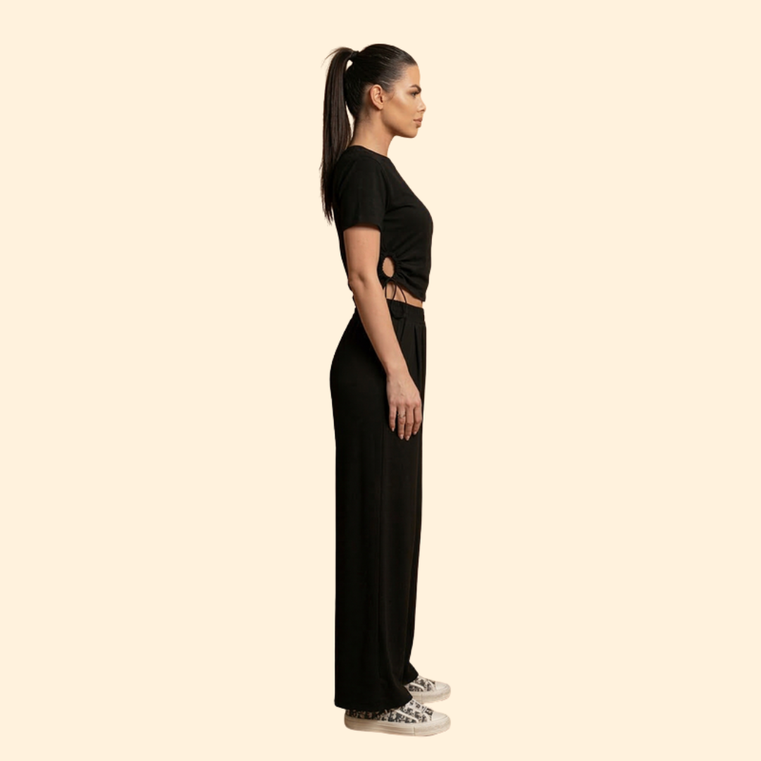 Women's Relaxed Crop Top Set