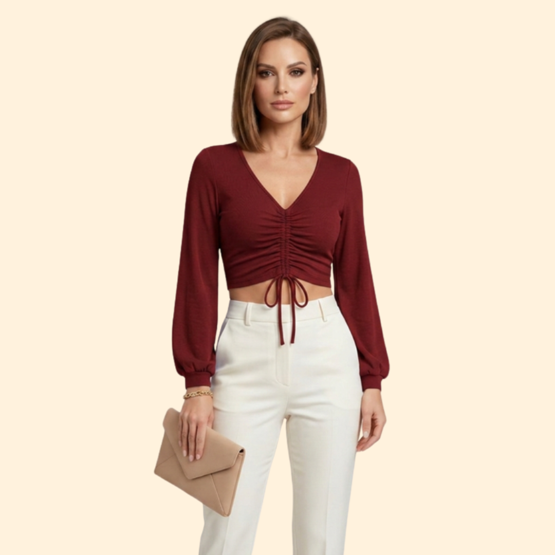 Women's Ruched Crop Top