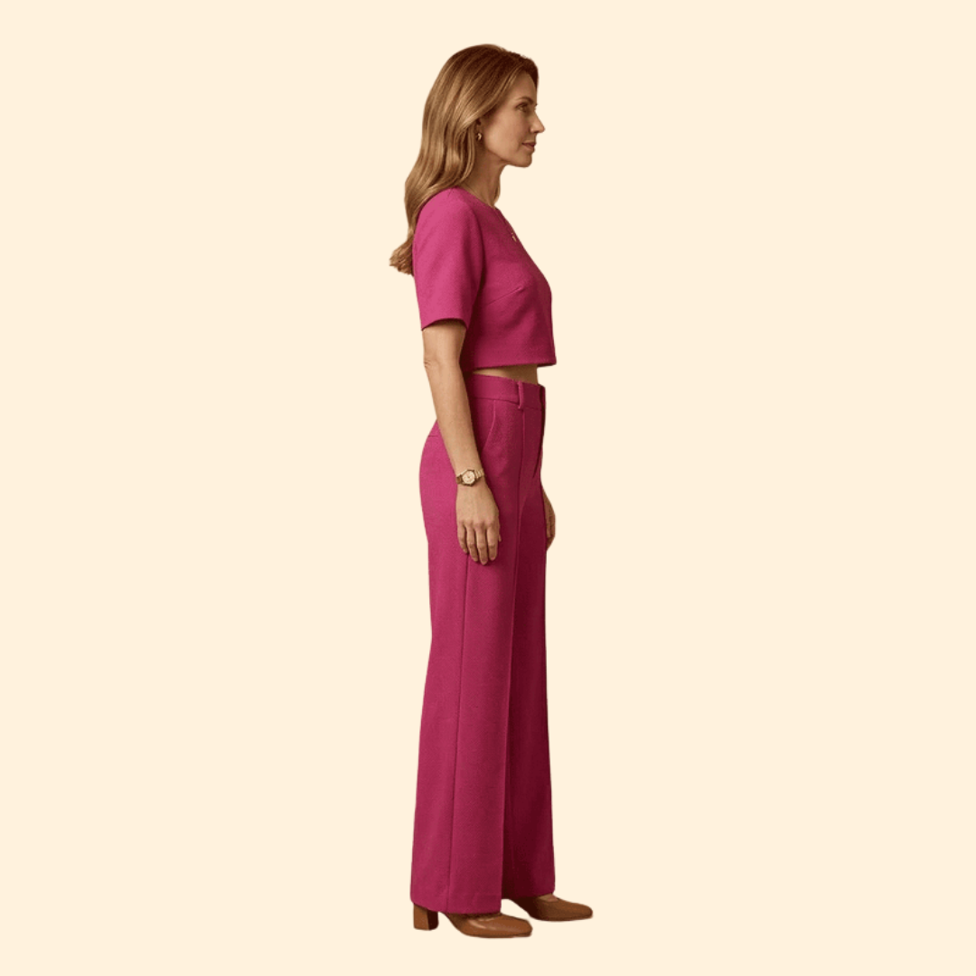 Elegant Women's Crop Top & Pants
