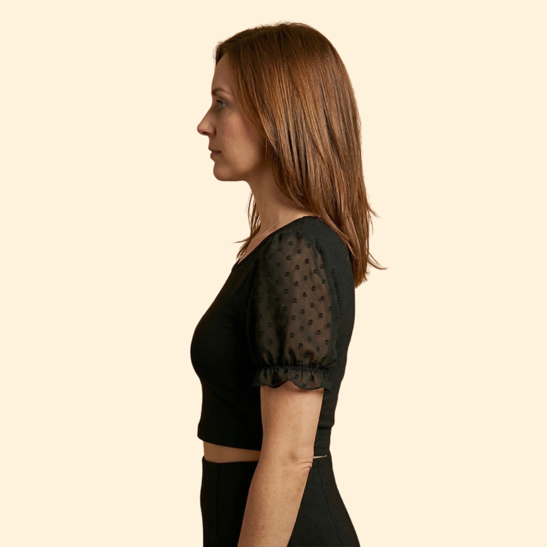 Women's Puff Sleeve Crop Top
