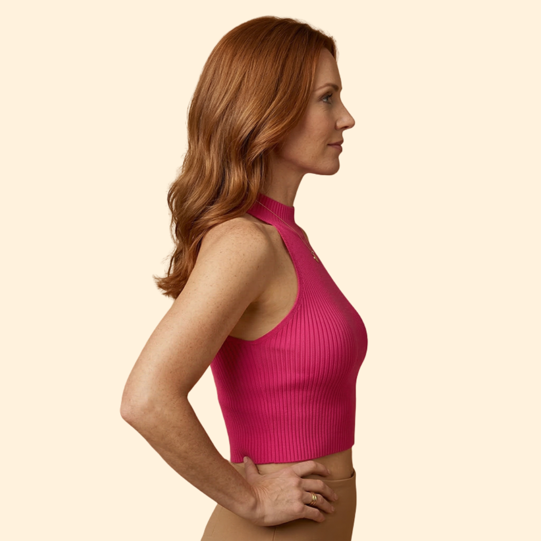 Women's Ribbed High Neck Top