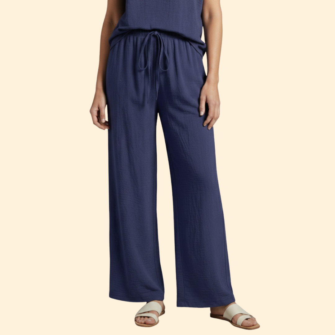 Women's Chic Drawstring Palazzo Trouser