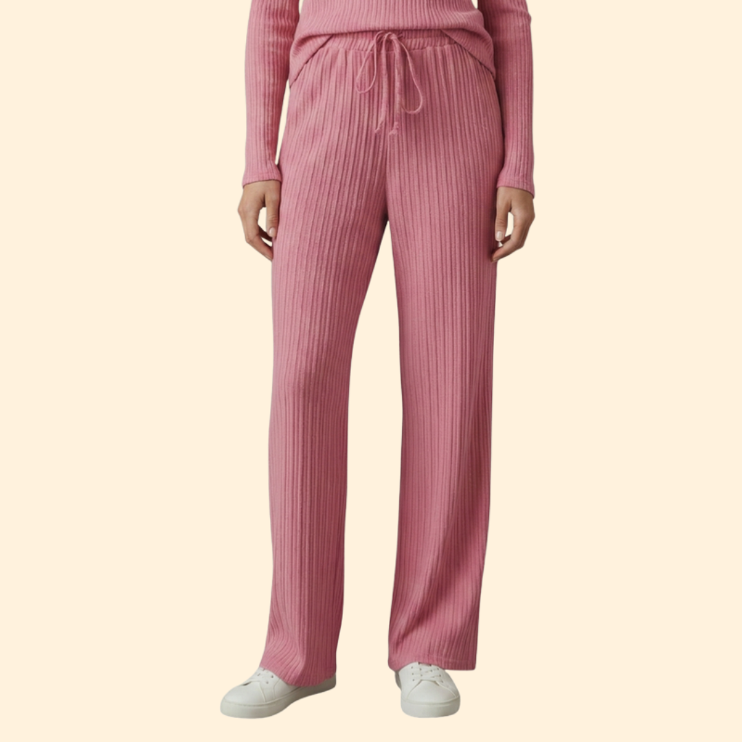 Women's Chic Vertical Drawstring Trousers