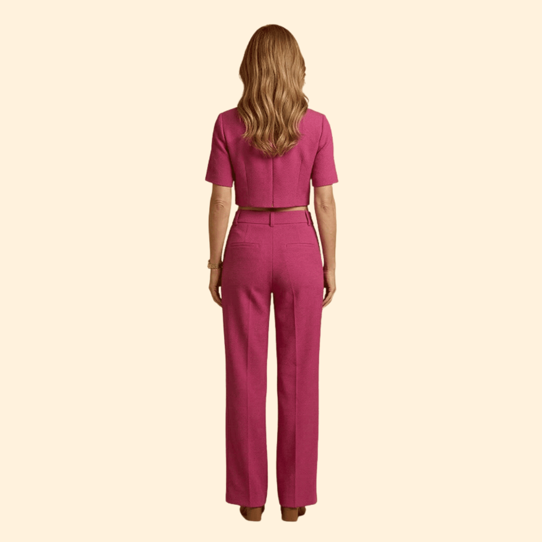 Elegant Women's Crop Top & Pants