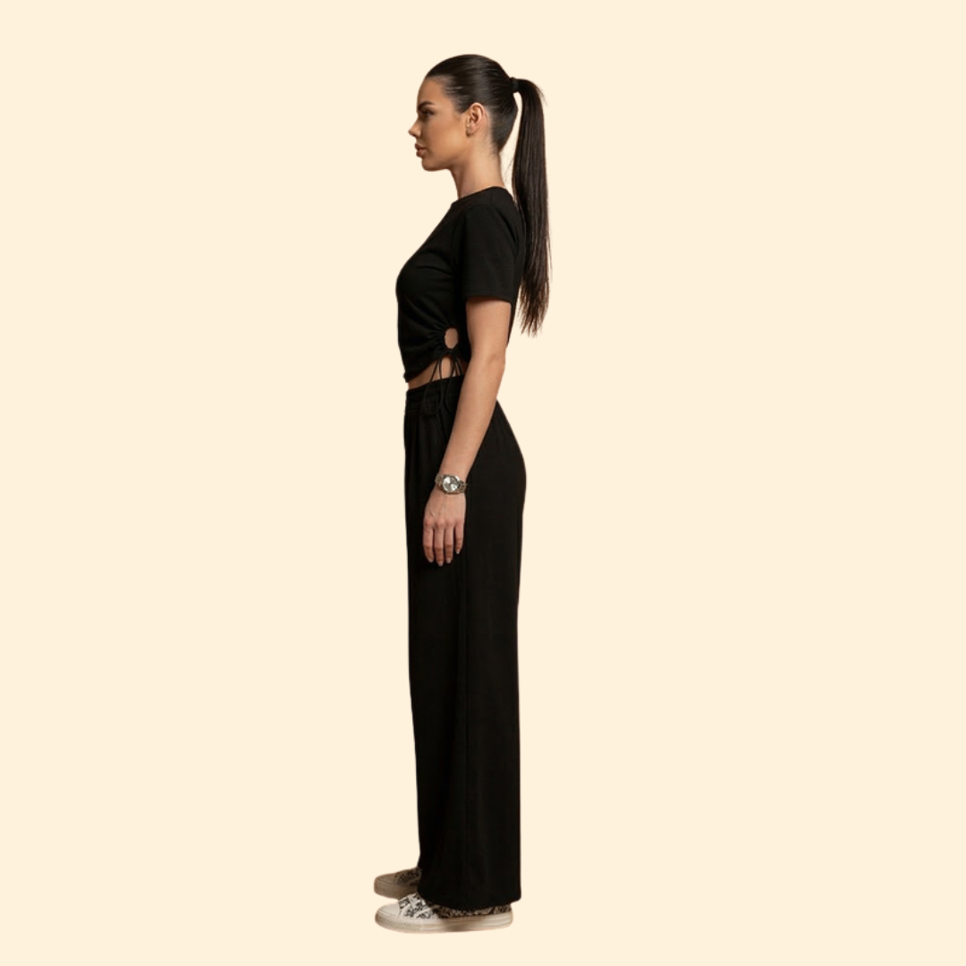 Women's Relaxed Crop Top Set