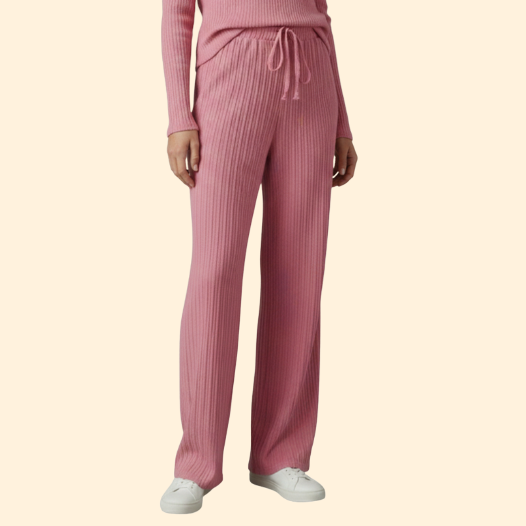 Women's Chic Vertical Drawstring Trousers