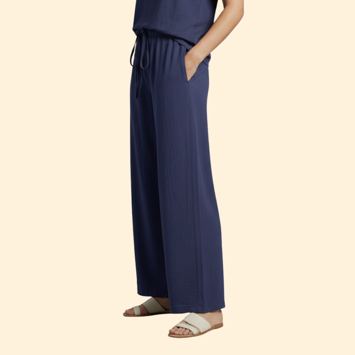 Women's Chic Drawstring Palazzo Trouser