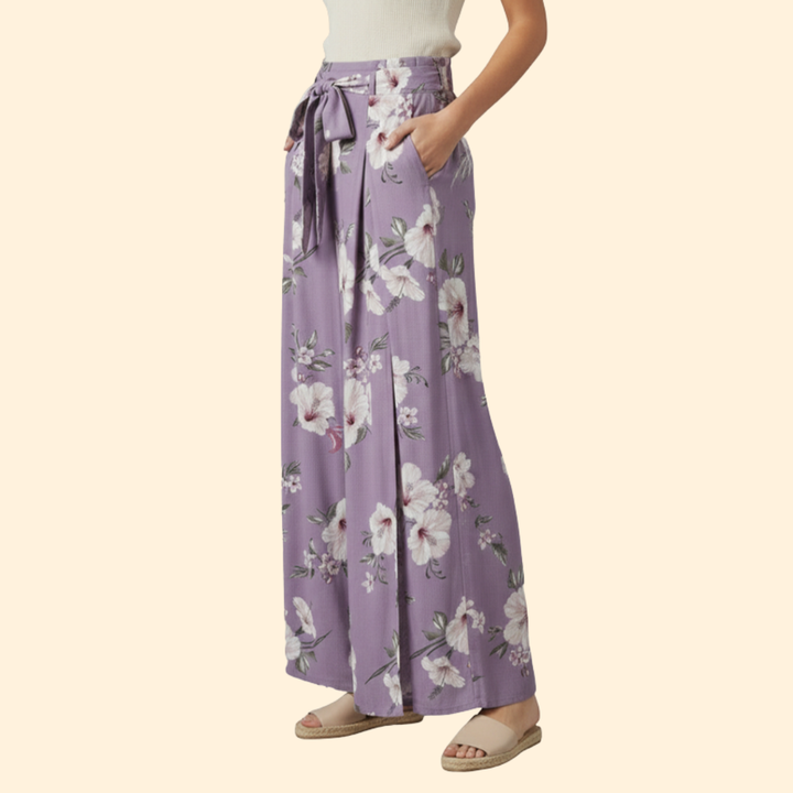 Women's Floral Palazzo Trousers