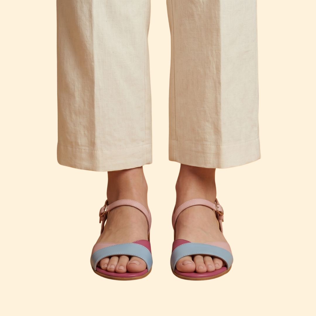 Women's Asymmetrical Low-Heel Sandals