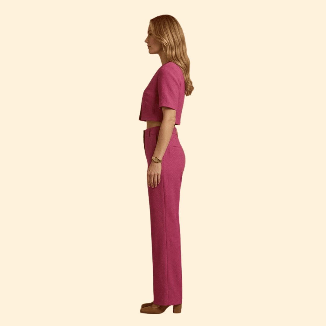 Elegant Women's Crop Top & Pants