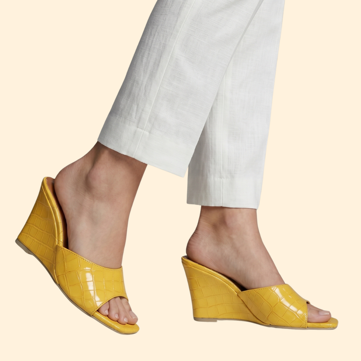 Women's Leather Wedge Shoes