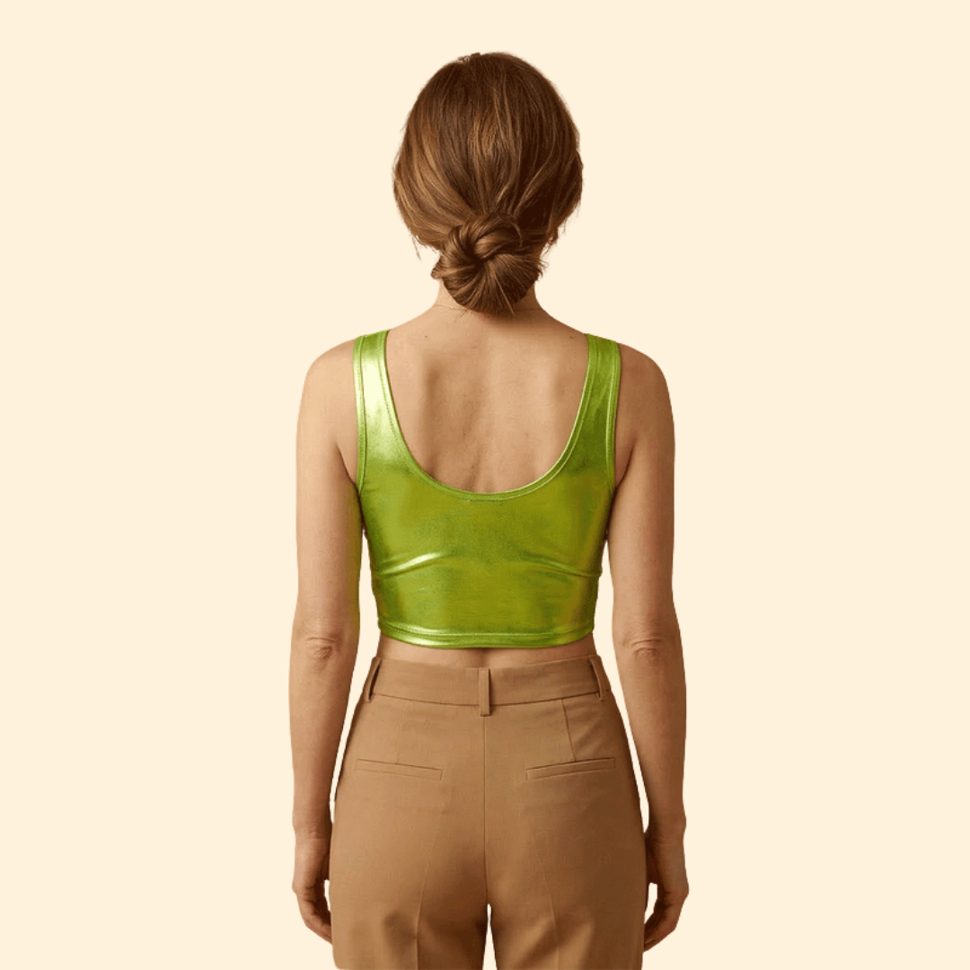 Women's Metallic Crop Top