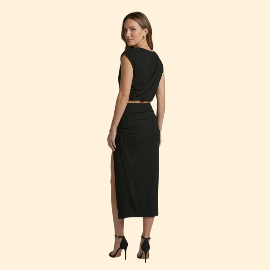 Women's Stylish Cropped Top & Skirt