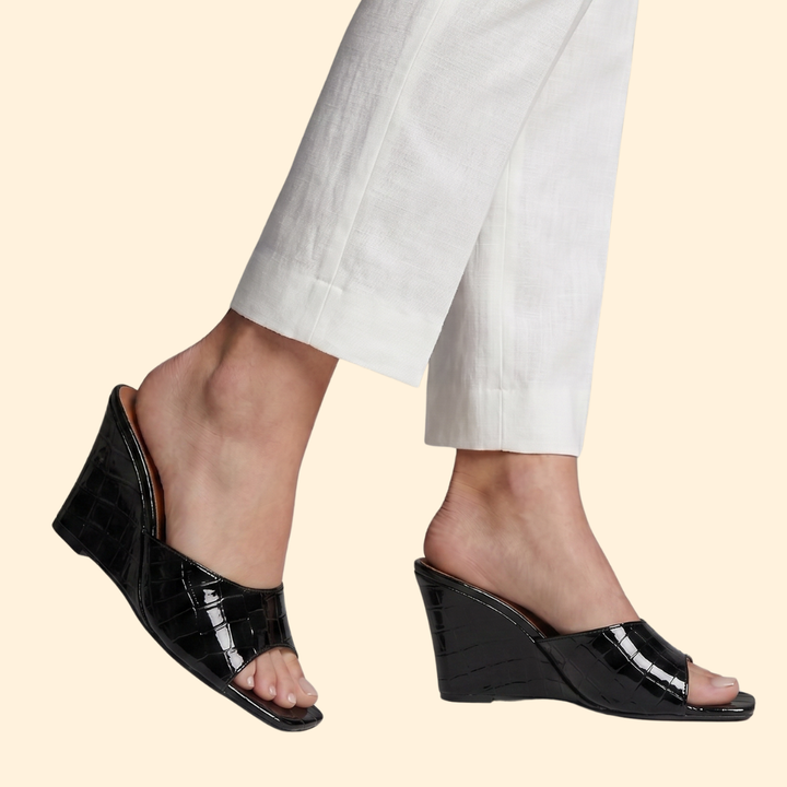Women's Leather Wedge Shoes