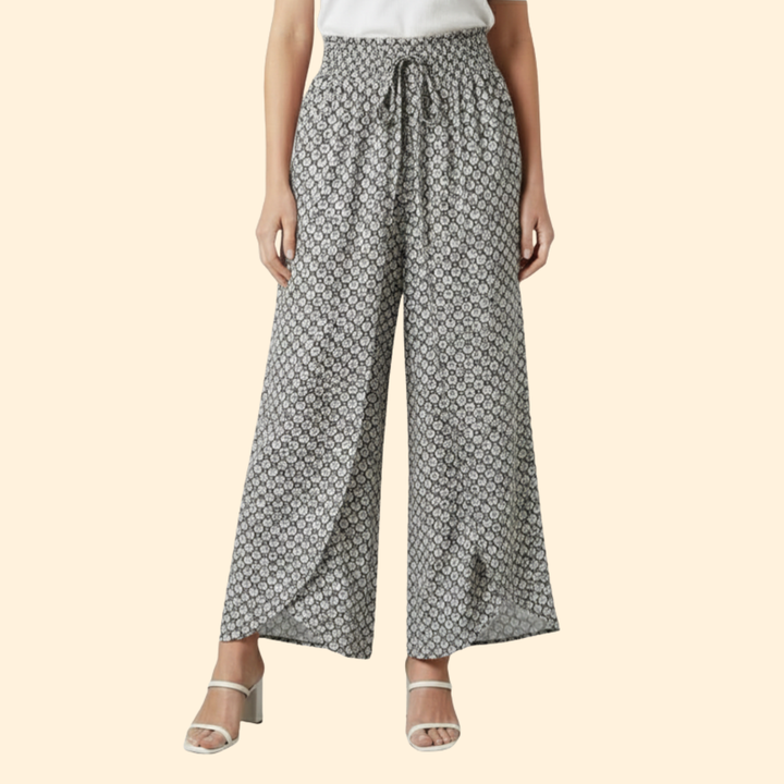 Women's Chic Floral Palazzo Trousers