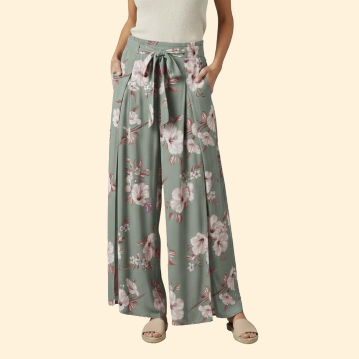Women's Floral Palazzo Trousers