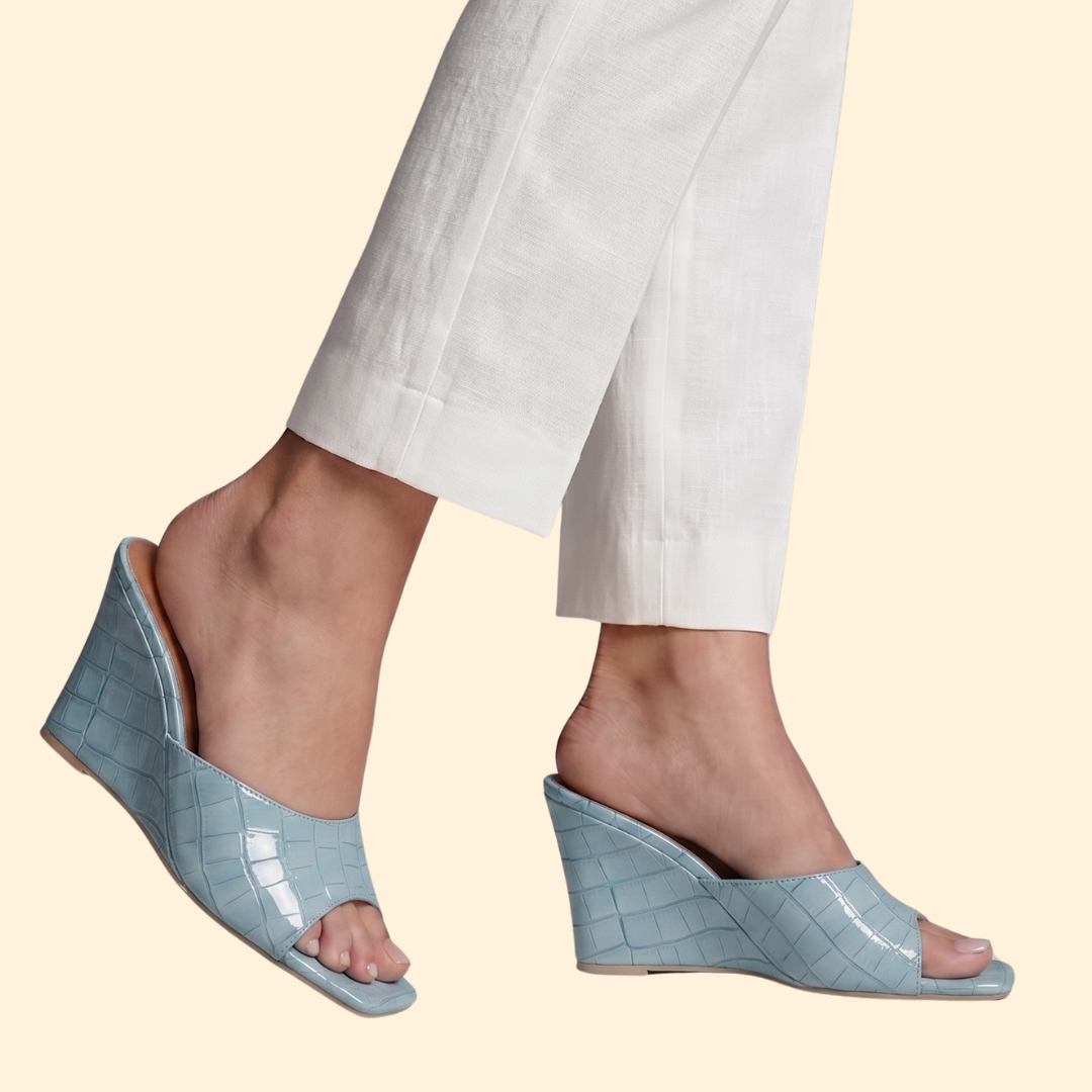 Women's Leather Wedge Shoes