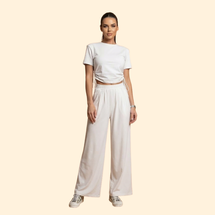 Women's Relaxed Crop Top Set