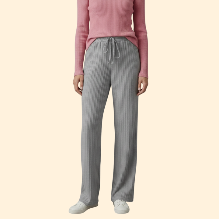 Women's Chic Vertical Drawstring Trousers