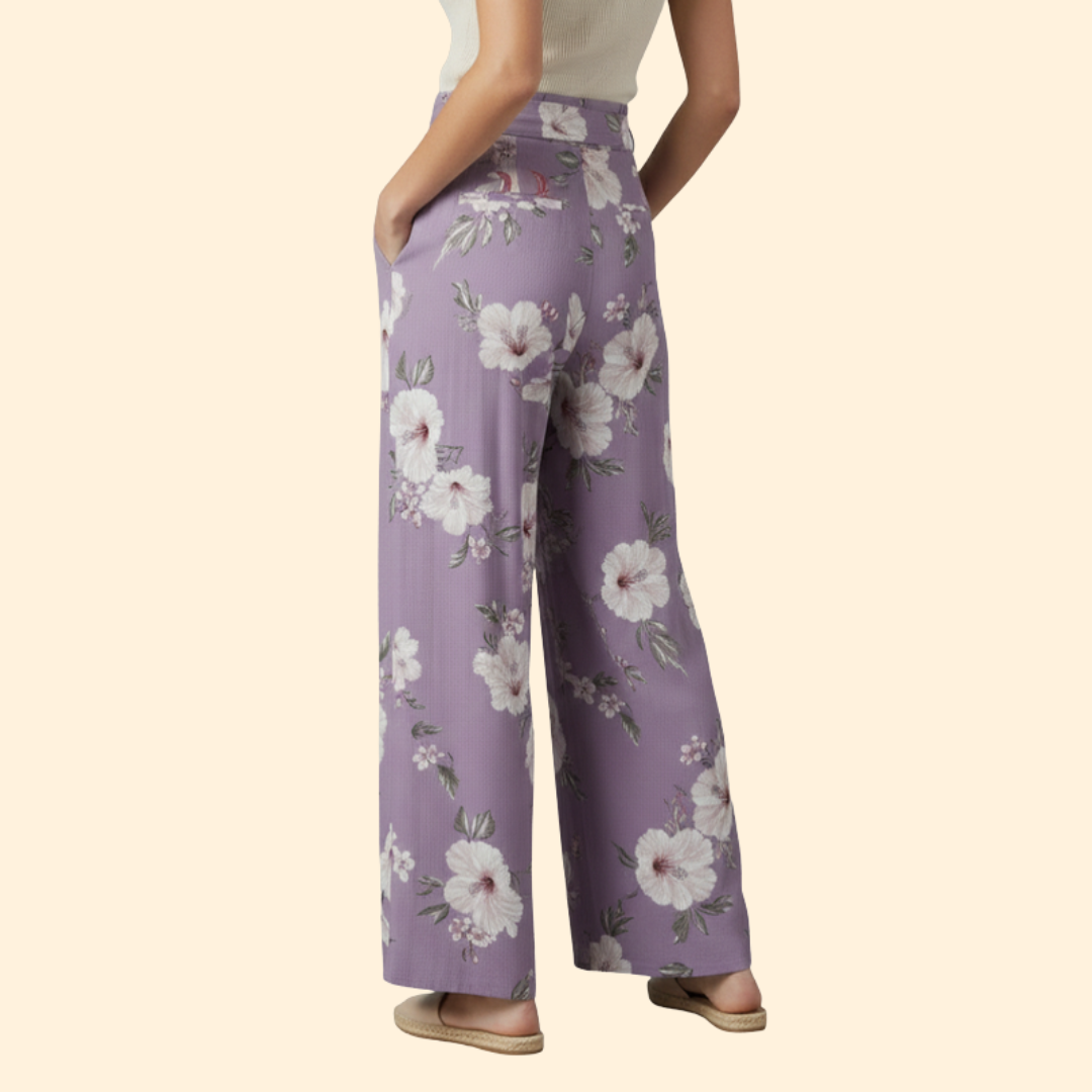 Women's Floral Palazzo Trousers