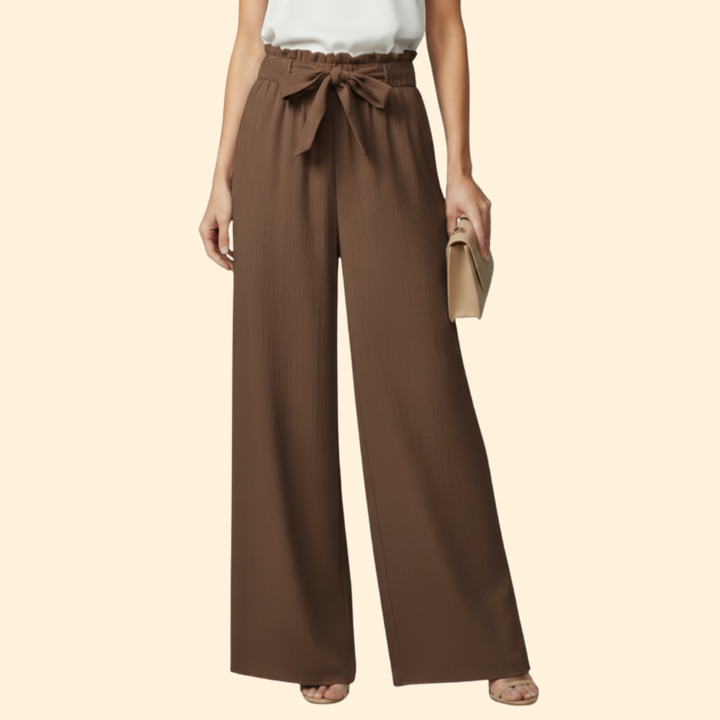 Women's Chic Tie-Waist Trousers