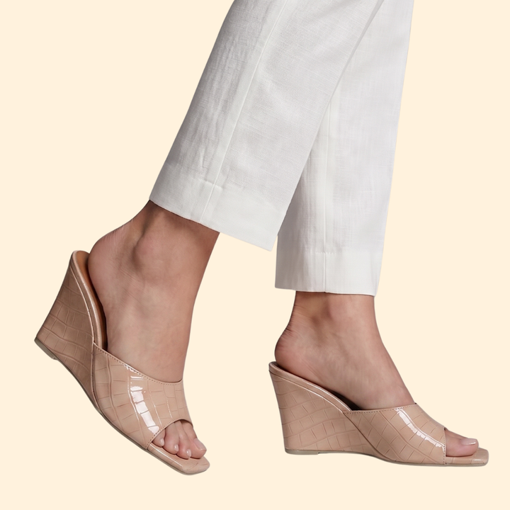 Women's Leather Wedge Shoes