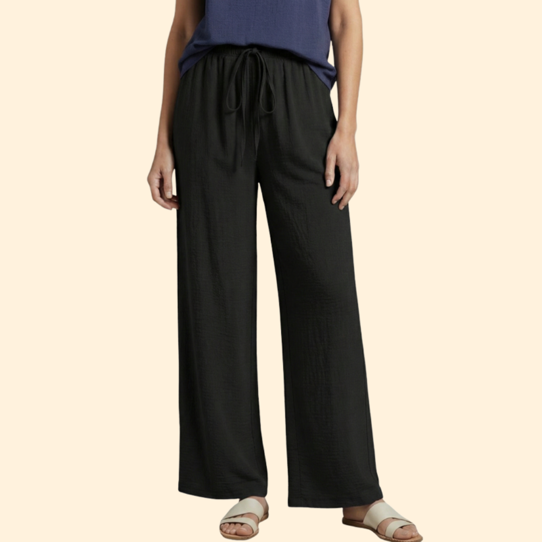 Women's Chic Drawstring Palazzo Trouser