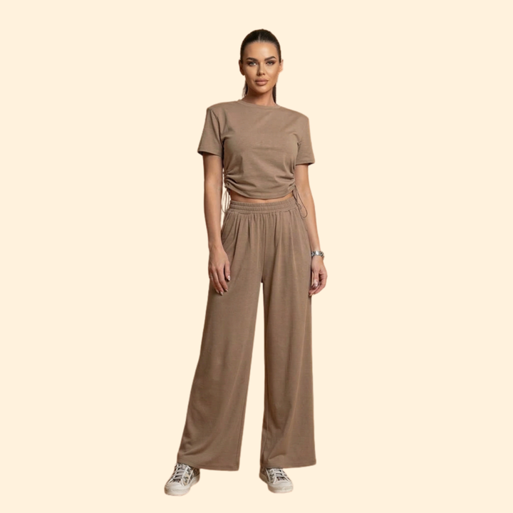 Women's Relaxed Crop Top Set