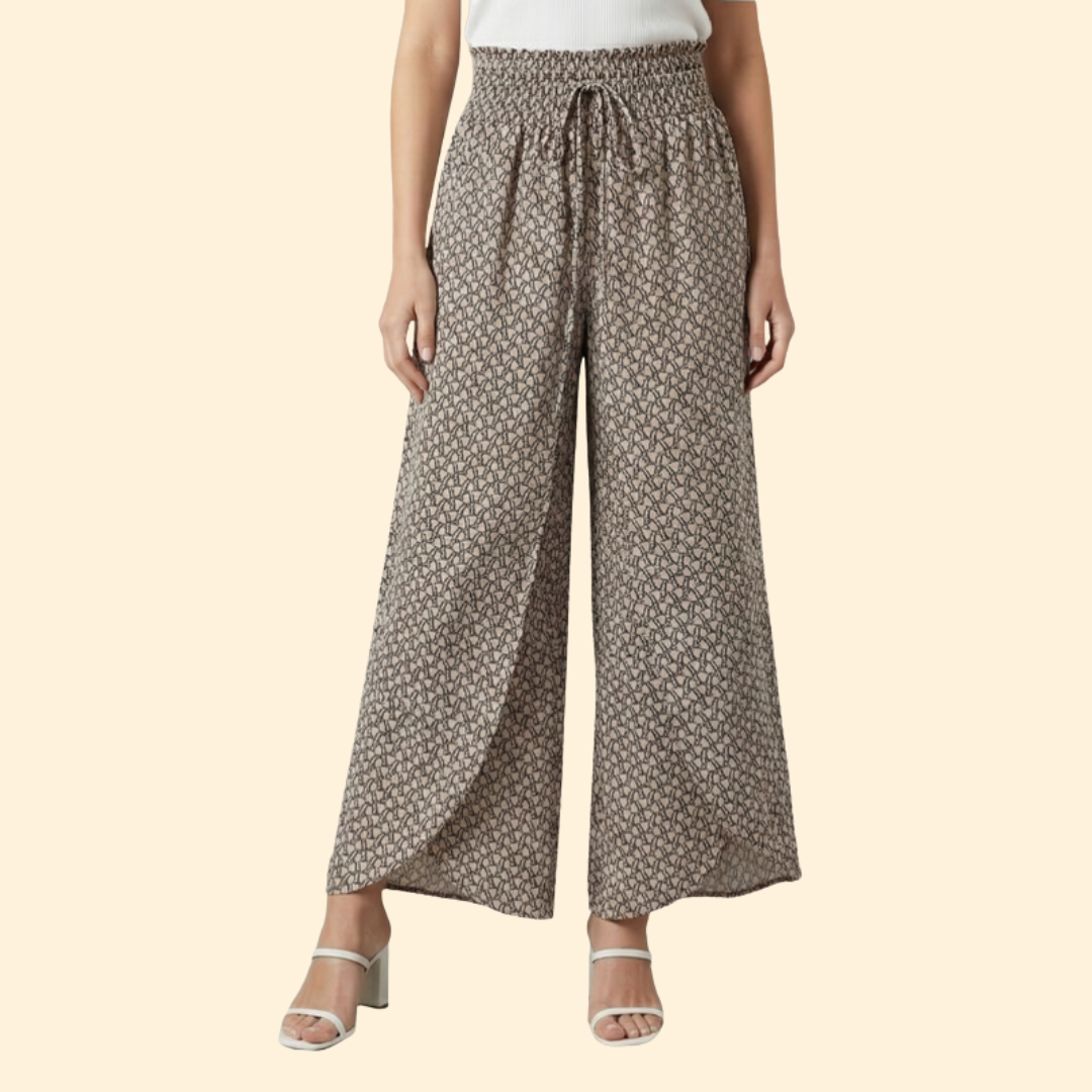 Women's Chic Floral Palazzo Trousers