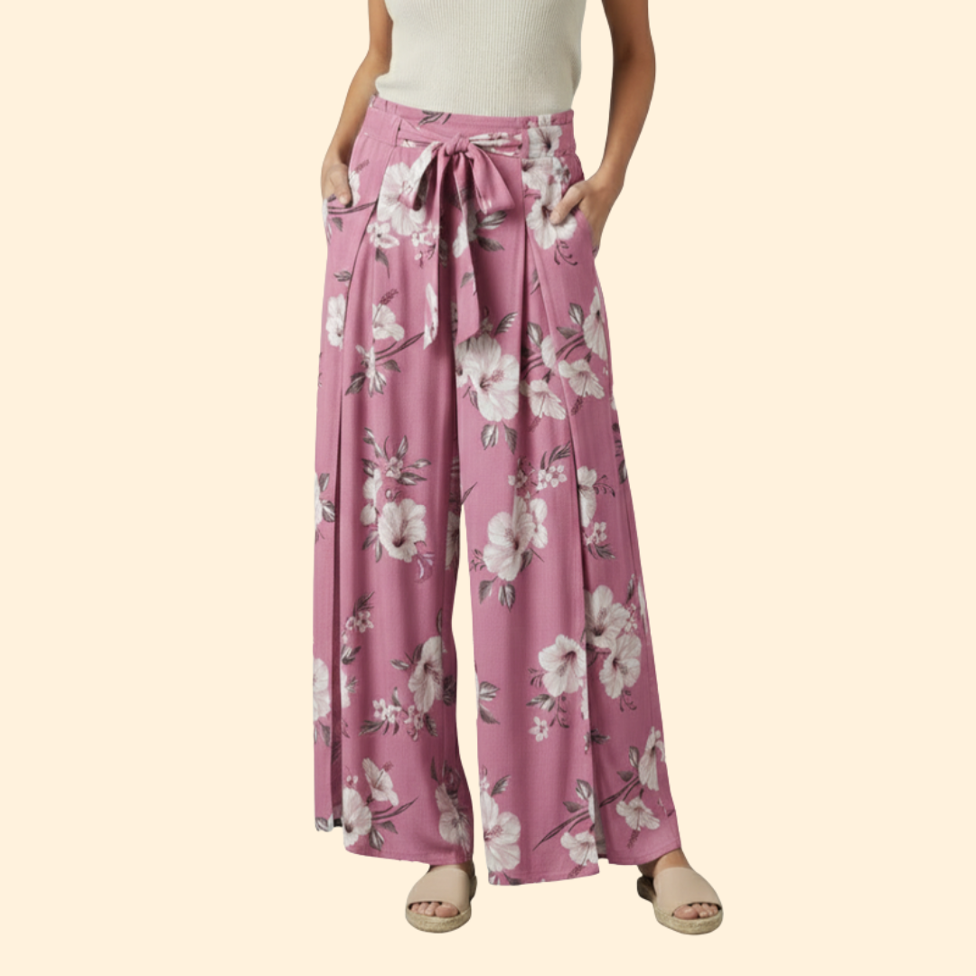 Women's Floral Palazzo Trousers