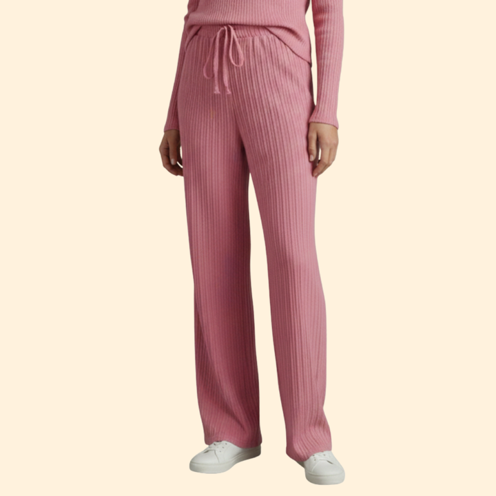 Women's Chic Vertical Drawstring Trousers