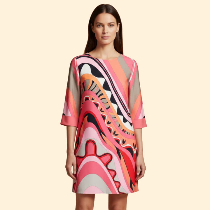Women's Bold Abstract Print Dress